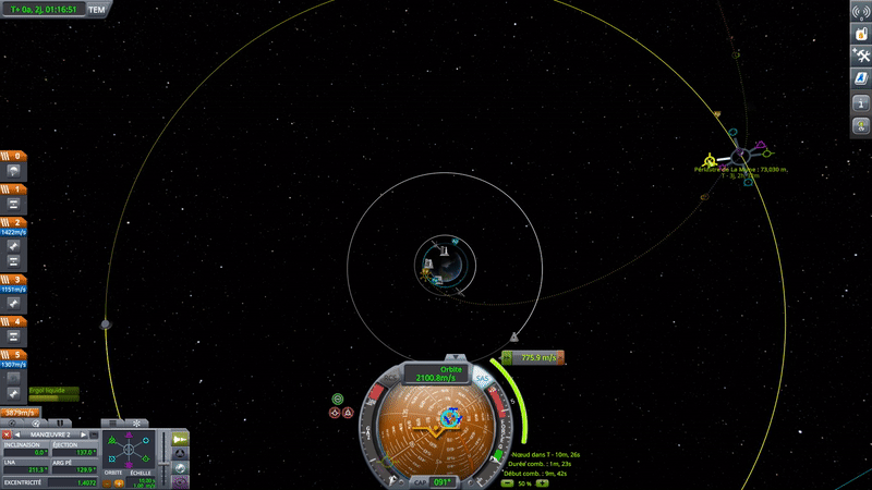 Projection of a Circularization Maneuver around the Mun