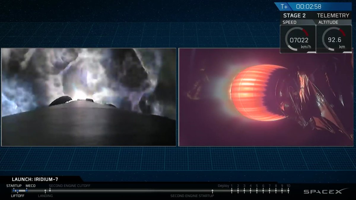 Boostback Burn - Staging (SpaceX)