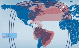 Map of Telesat Comms