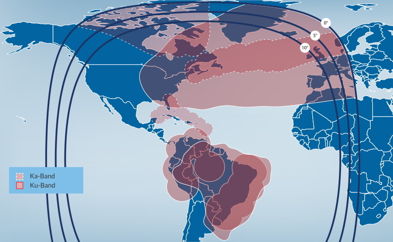 Map of Telesat Comms