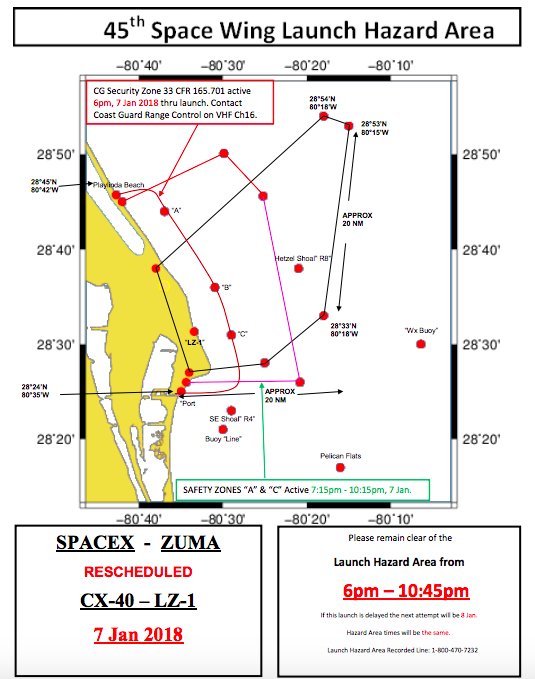 Restricted Area for the Zuma Mission