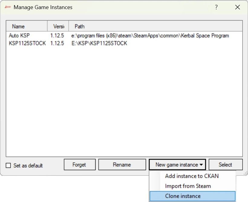 Clone Instance Feature